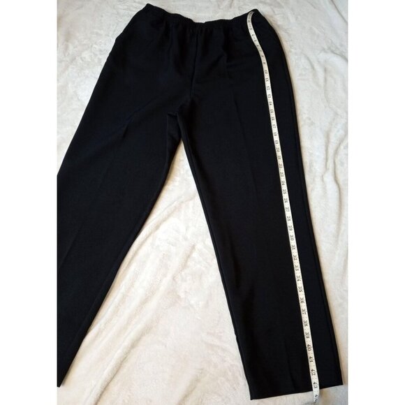 Blair Womens Straight Leg Pull On Pants Black Elastic Waist 18 with pock… - Picture 5 of 11